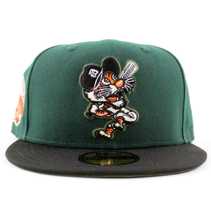 Detroit Tigers Tiger Stadium New Era 59Fifty Fitted Hat (GITD Dark Green Black Rifle Green Under Brim)