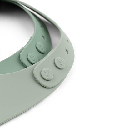 Done by Deer Silicone Bib 2-pack - Green - Croco