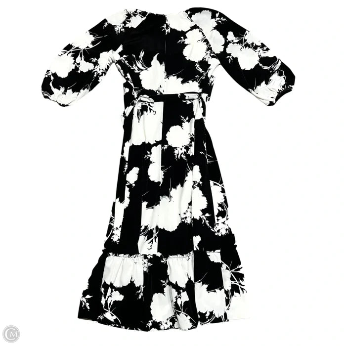 Dress Designer By Karl Lagerfeld In Black & White, Size: M