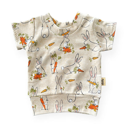 Easter Bunnies with Carrots Biker Shorts Lounge Set
