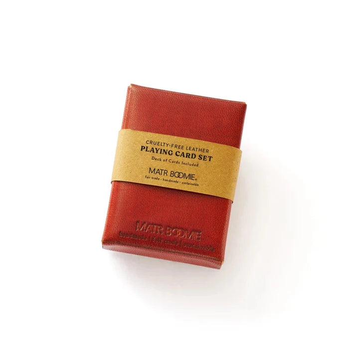 Embossed Leather Playing Cards Set