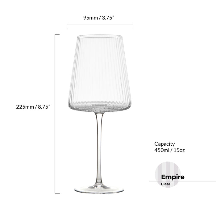 Empire Clear Wine Glass