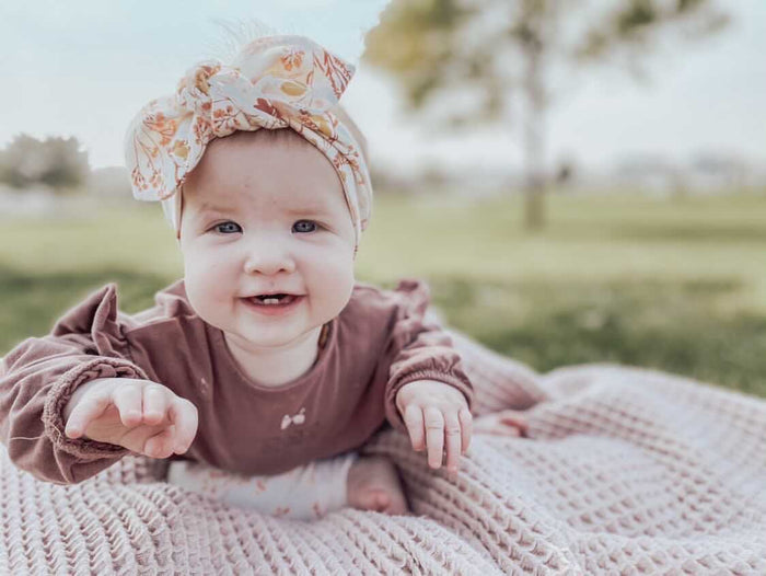 Fall Wildflowers on Cream Headbands