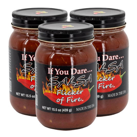 Flicker Of Fire Mild Salsa | Pack of 3 | 15.5 oz | If You Dare Foods