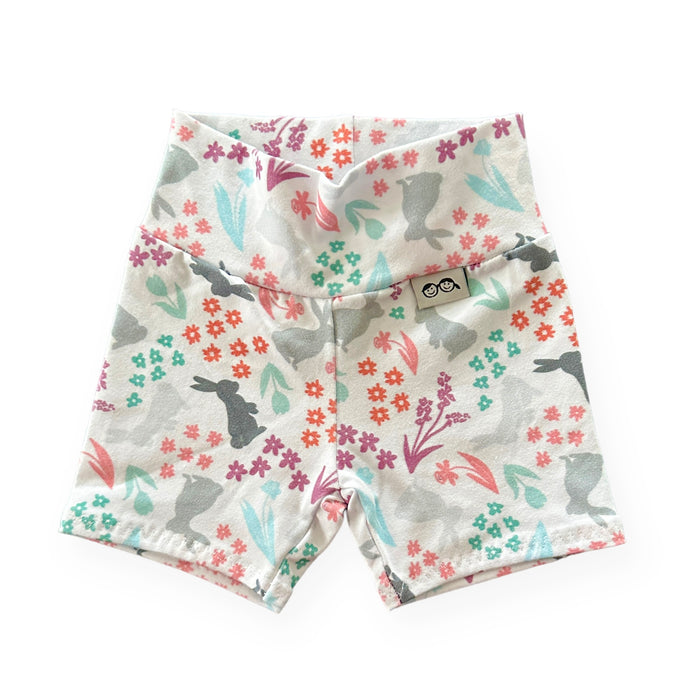 Floral Bunny Biker Shorts