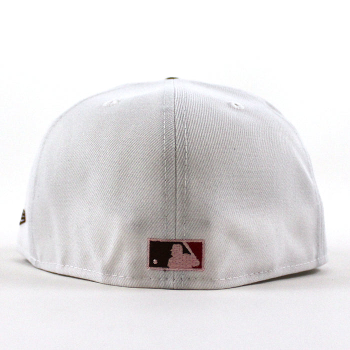 Florida Marlins 10th Anniversary New Era 59Fifty Fitted Hat (Glow in the Dark WHITE WALNUT PINK ROUGE Under brim)