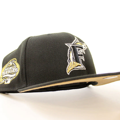 Florida Marlins 2003 World Series New Era 59Fifty Fitted Hat (GITD Black Khaki Under brim)
