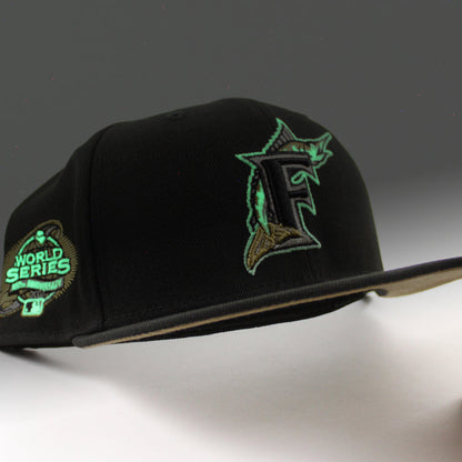 Florida Marlins 2003 World Series New Era 59Fifty Fitted Hat (GITD Black Khaki Under brim)