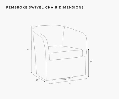 Pembroke Swivel Chair - Dahlia