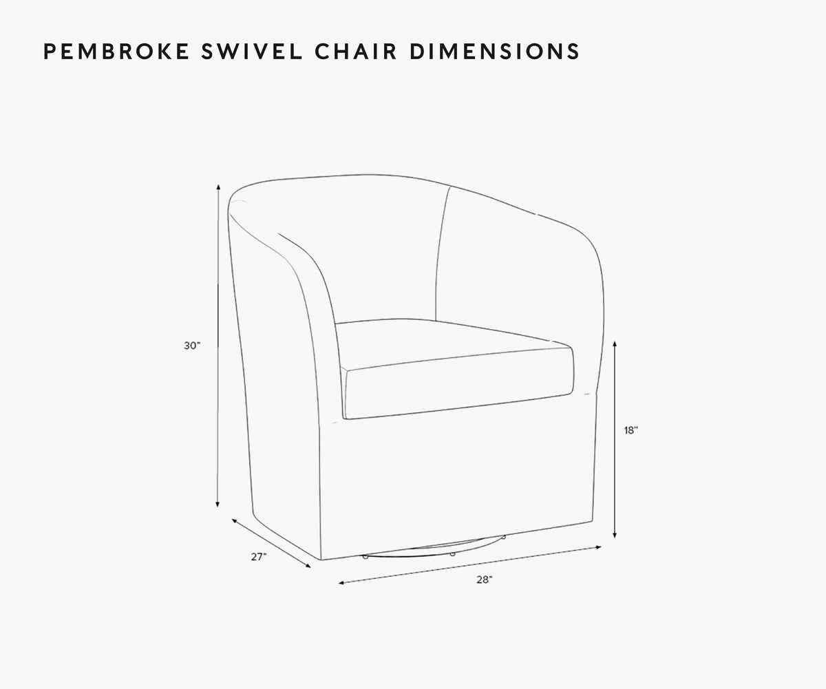 Pembroke Swivel Chair - Strawberry Fields