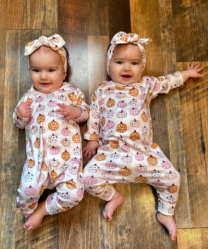 Funky Pumpkins Harem Romper