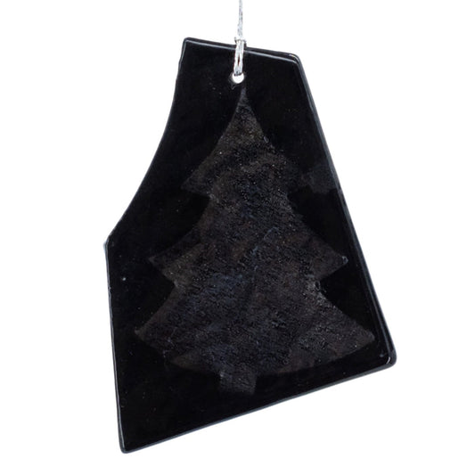 Glass Tree Ornament | Black | Springfield Artworks