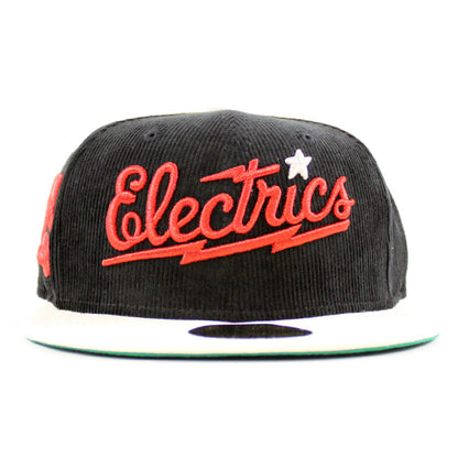 GREAT FALLS ELECTRICS New Era 59Fifty Fitted Hat (Black Chrome White Green Under Brim)