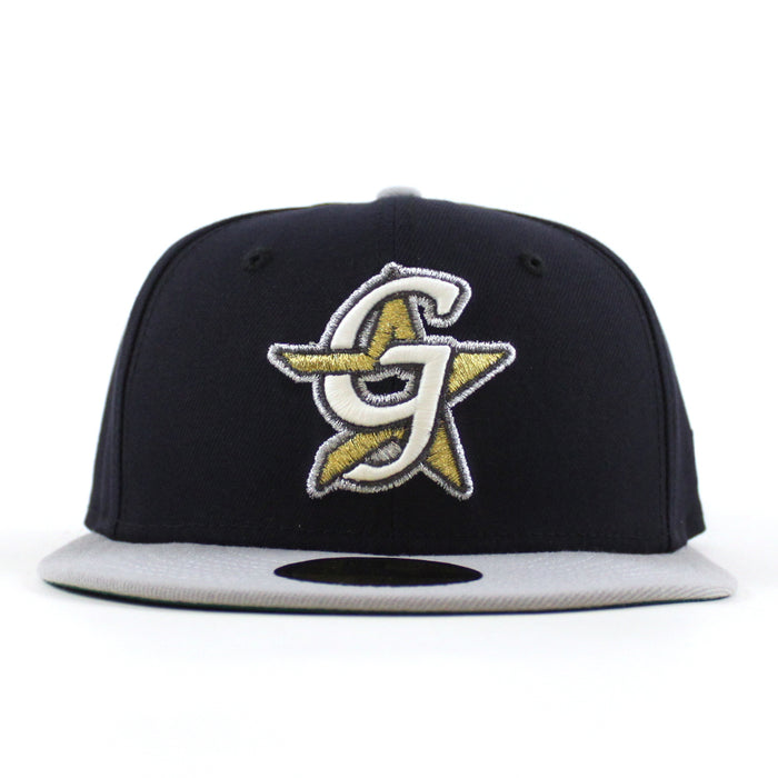 GREENVILLE ASTROS New Era 59Fifty Fitted Hat (Navy Gray Green Under Brim)