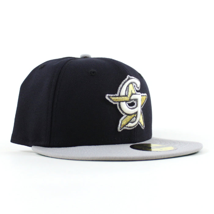 GREENVILLE ASTROS New Era 59Fifty Fitted Hat (Navy Gray Green Under Brim)