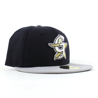 GREENVILLE ASTROS New Era 59Fifty Fitted Hat (Navy Gray Green Under Brim)