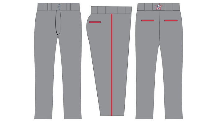 Grey Pants - Red Piping