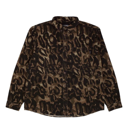 GX1000 - Long Sleeve Button Down (Brown Leopard Camo)