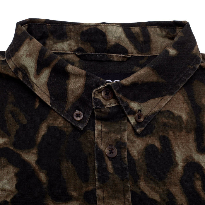 GX1000 - Long Sleeve Button Down (Brown Leopard Camo)