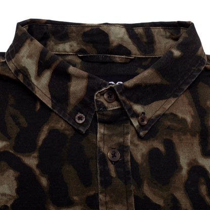 GX1000 - Long Sleeve Button Down (Brown Leopard Camo)
