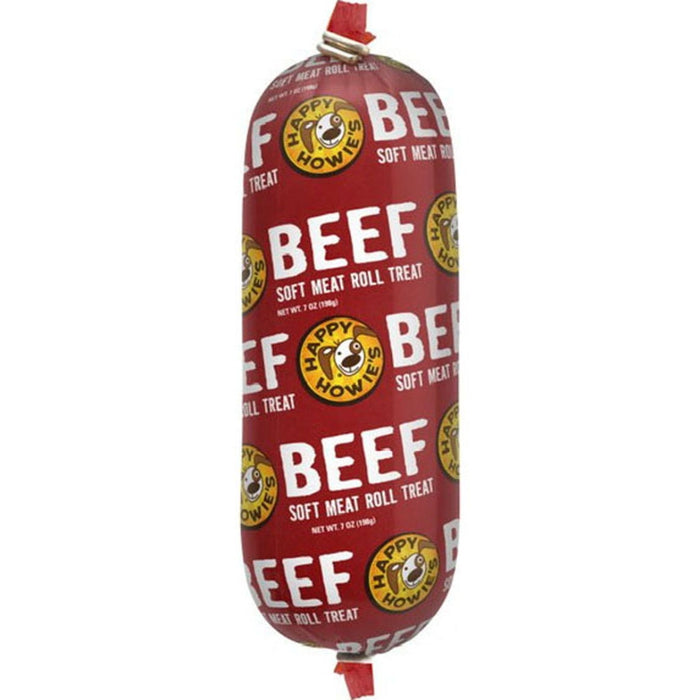 Happy Howie's Soft Roll Meat Dog Treat 7oz / Beef - Paw Naturals