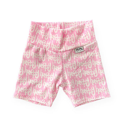 Happy Pink Biker Shorts Lounge Set