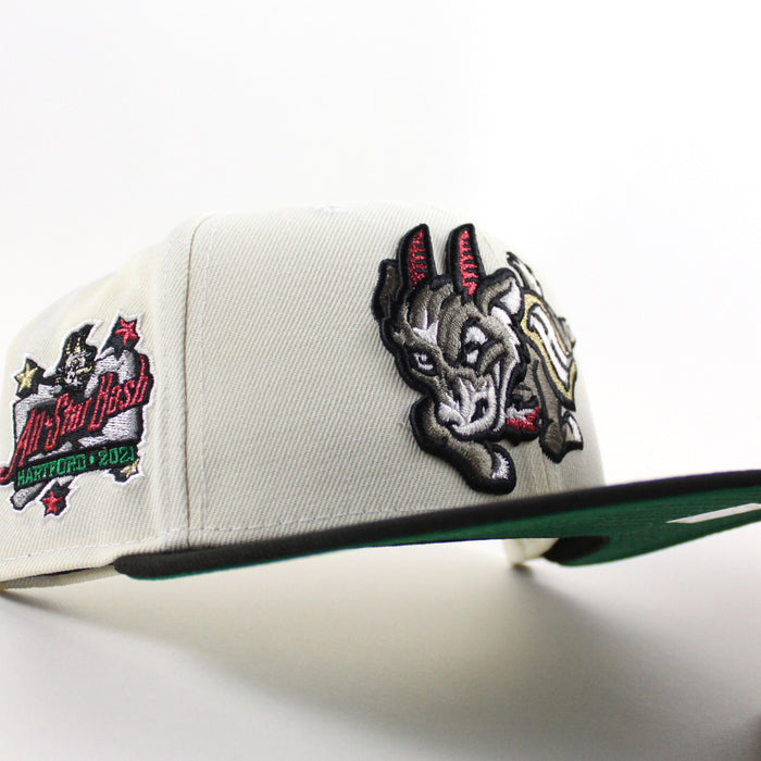 HARTFORD YARD GOATS All Star Bash New Era 59Fifty Fitted Hat (Chrome White Black Green Under Brim)