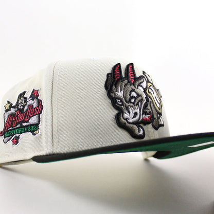 HARTFORD YARD GOATS All Star Bash New Era 59Fifty Fitted Hat (Chrome White Black Green Under Brim)