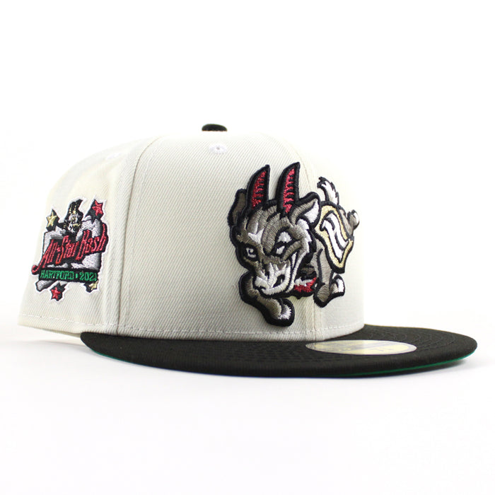 HARTFORD YARD GOATS All Star Bash New Era 59Fifty Fitted Hat (Chrome White Black Green Under Brim)