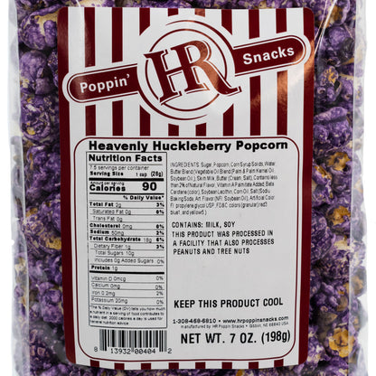 Heavenly Huckleberry Popcorn | Pack of 3 | 7 oz | HR Poppin' Snacks