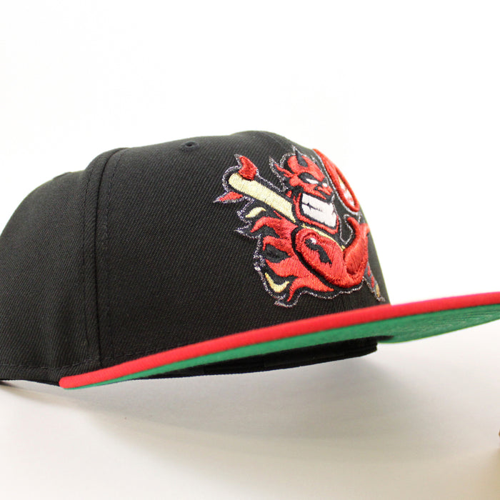 Hellrazors New Era 59Fifty Fitted Hat (Black Scarlet Red Green Under Brim)