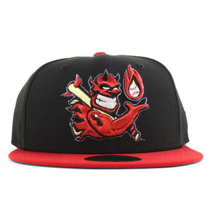 Hellrazors New Era 59Fifty Fitted Hat (Black Scarlet Red Green Under Brim)
