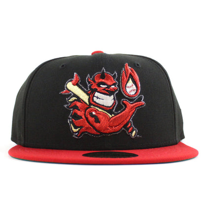 Hellrazors New Era 59Fifty Fitted Hat (Black Scarlet Red Green Under Brim)