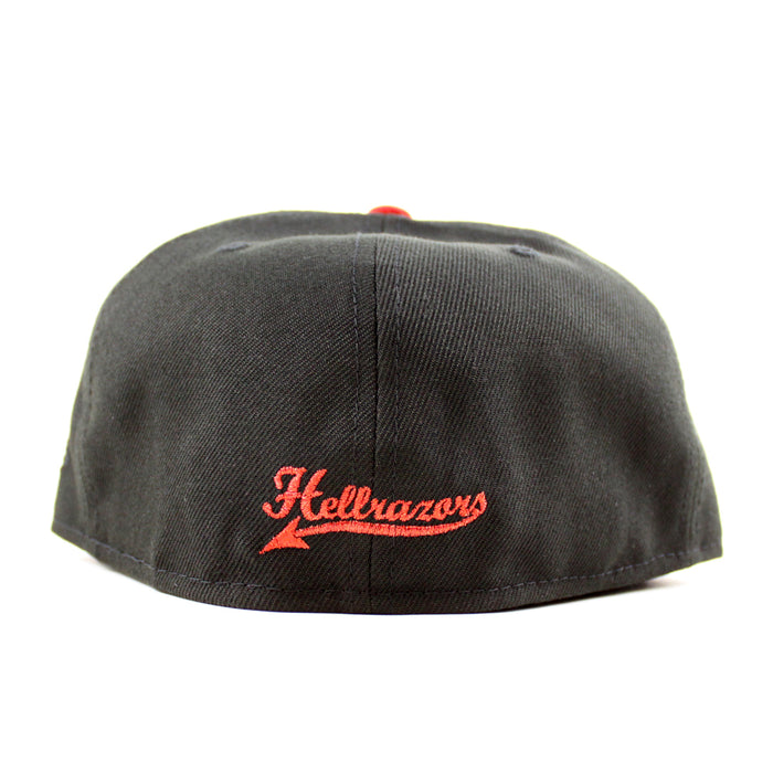 Hellrazors New Era 59Fifty Fitted Hat (Black Scarlet Red Green Under Brim)