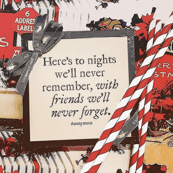 Here's to Nights Copper & Glass Coasters