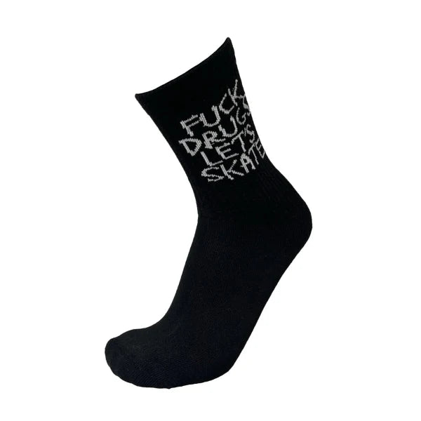 Heroin - Fuck Drugs Socks (Green/Black)