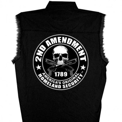 Hot Leathers 2nd Amendment Sleeveless Denim Biker Shirt