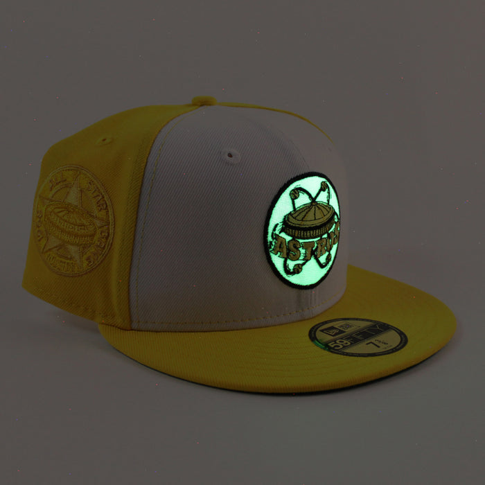 Houston Astros 1968 All Star Game New Era 59Fifty Fitted Hat (Optic White Canary Yellow Green Under Brim)