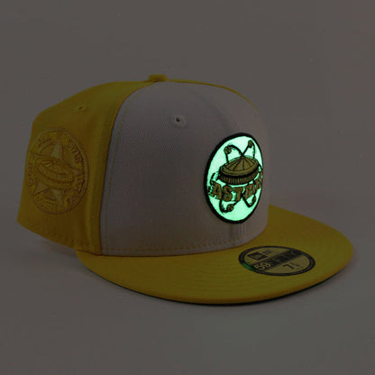 Houston Astros 1968 All Star Game New Era 59Fifty Fitted Hat (Optic White Canary Yellow Green Under Brim)