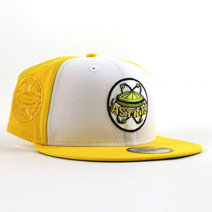 Houston Astros 1968 All Star Game New Era 59Fifty Fitted Hat (Optic White Canary Yellow Green Under Brim)