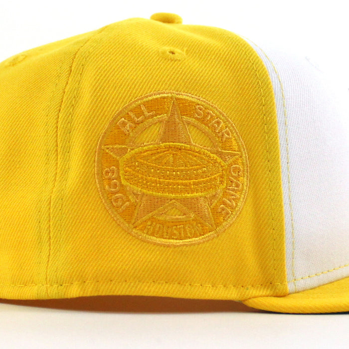 Houston Astros 1968 All Star Game New Era 59Fifty Fitted Hat (Optic White Canary Yellow Green Under Brim)