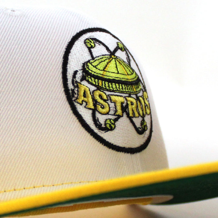 Houston Astros 1968 All Star Game New Era 59Fifty Fitted Hat (Optic White Canary Yellow Green Under Brim)