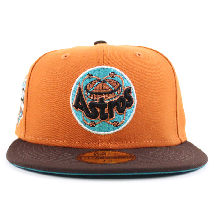 Houston Astros 1986 All Star Game New Era 59Fifty Fitted Hat (Rust Brown Teal Under Brim)