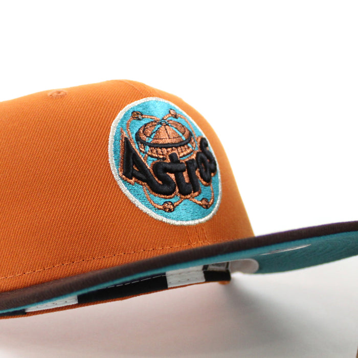 Houston Astros 1986 All Star Game New Era 59Fifty Fitted Hat (Rust Brown Teal Under Brim)