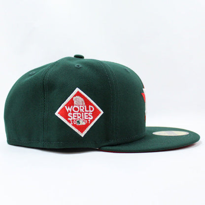Houston Astros 2017 World Series New Era 59Fifty Fitted Hat (Green Red Under Brim)