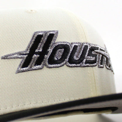 Houston Astros 35 Great Years New Era 59Fifty Fitted Hat (Chrome White Black Gray Under Brim)