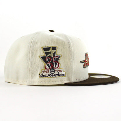 Houston Astros 35 Years New Era 59Fifty Fitted Hat (Chrome Walnut Gray Under Brim)