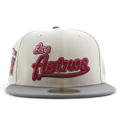 Houston Astros 50Th Anniversary New Era 59Fifty Fitted Hat (Stone Gray Misty Morning Gray Under Brim)