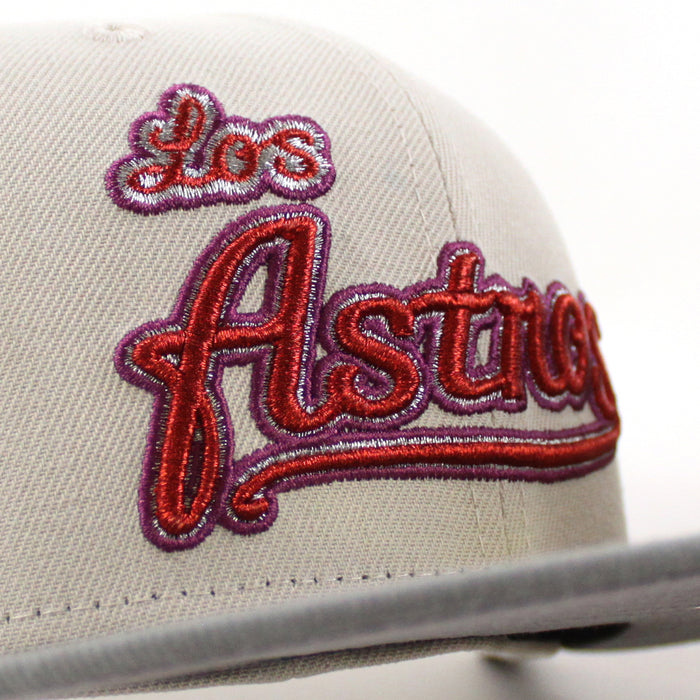 Houston Astros 50Th Anniversary New Era 59Fifty Fitted Hat (Stone Gray Misty Morning Gray Under Brim)