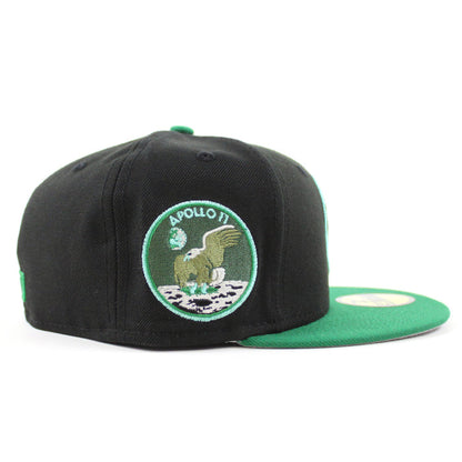 Houston Astros Apollo 11 New Era 59Fifty Fitted Hat (GITD Black Kelly Gray Under Brim)